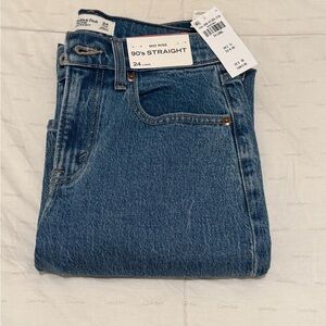 Abercrombie & Fitch Mid Rise 90's Straight Blue Jeans